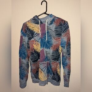 Multicolor Leaf Pattern Men's Sweater
